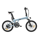 ADO Air 20S Electric Folding Bike - 250W Motor 36V9.6Ah Battery 100KM Assisted Autonomy Hydraulic Disc Brake - Blue